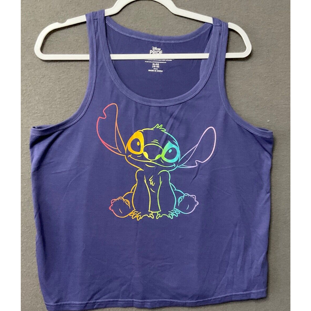 Lilo & Stitch Casual Sleep Tank Top Women XL Disney Pride Collection Graphic